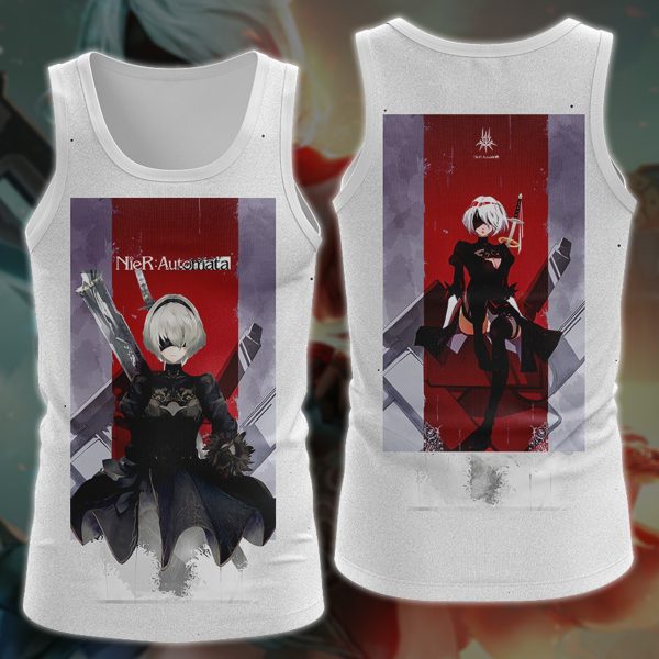 Nier:Automata Video Game 3D All Over Printed T-shirt Tank Top Zip Hoodie Pullover Hoodie Hawaiian Shirt Beach Shorts Jogger Tank Top S