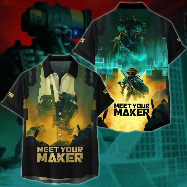 Meet Your Maker Video Game 3D All Over Printed T-shirt Tank Top Zip Hoodie Pullover Hoodie Hawaiian Shirt Beach Shorts Jogger Hawaiian Shirt S