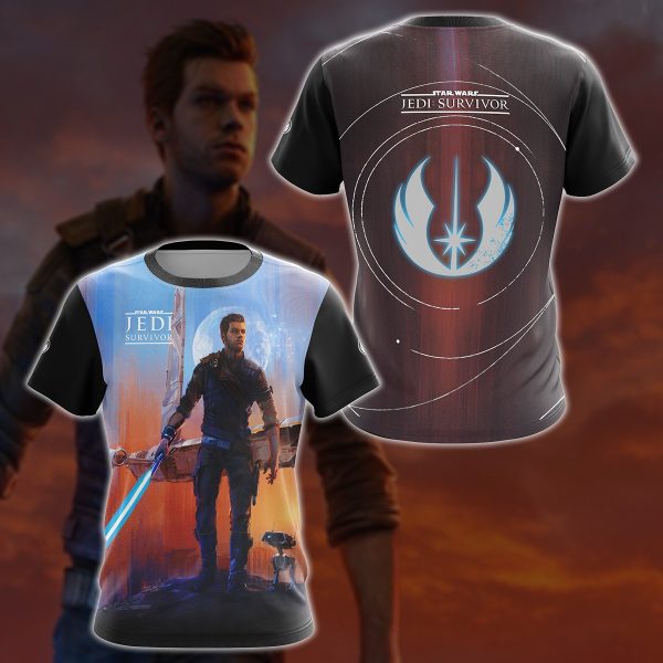 Star Wars Jedi Survivor Video Game 3D All Over Printed T-shirt Tank Top Zip Hoodie Pullover Hoodie Hawaiian Shirt Beach Shorts Jogger T-shirt S