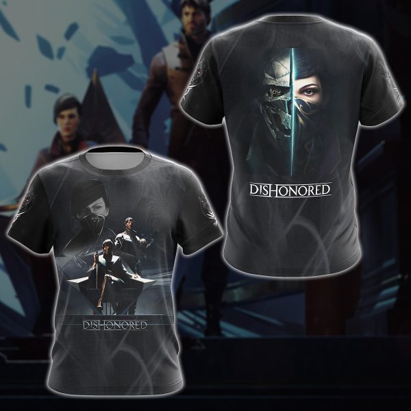 Dishonored 2 Video Game 3D All Over Printed T-shirt Tank Top Zip Hoodie Pullover Hoodie Hawaiian Shirt Beach Shorts Jogger T-shirt S