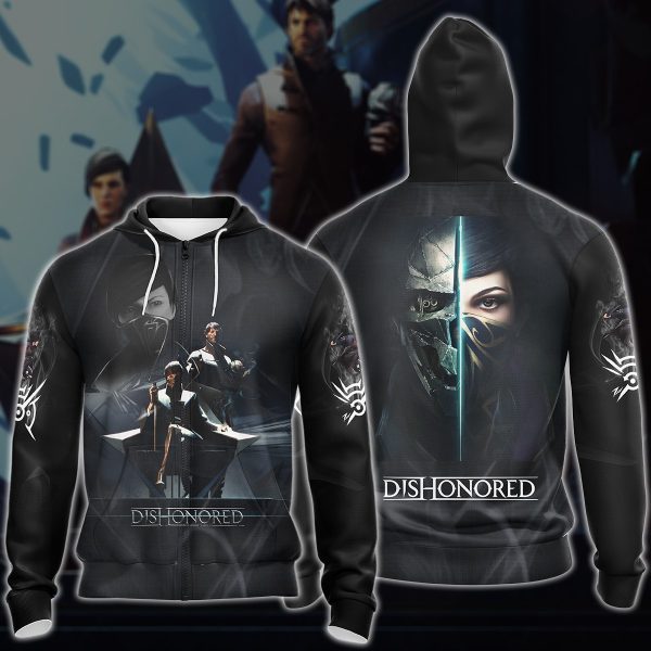 Dishonored 2 Video Game 3D All Over Printed T-shirt Tank Top Zip Hoodie Pullover Hoodie Hawaiian Shirt Beach Shorts Jogger Zip Hoodie S