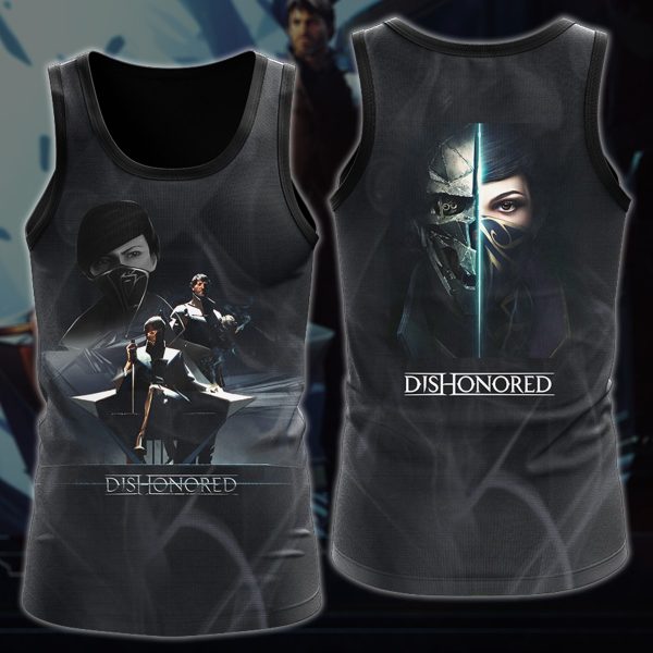 Dishonored 2 Video Game 3D All Over Printed T-shirt Tank Top Zip Hoodie Pullover Hoodie Hawaiian Shirt Beach Shorts Jogger Tank Top S