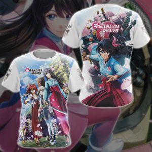 Sakura Wars Video Game 3D All Over Printed T-shirt Tank Top Zip Hoodie Pullover Hoodie Hawaiian Shirt Beach Shorts Jogger T-shirt S