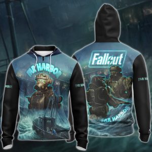 Fallout 4: Far Harbour Video Game 3D All Over Printed T-shirt Tank Top Zip Hoodie Pullover Hoodie Hawaiian Shirt Beach Shorts Jogger Zip Hoodie S 