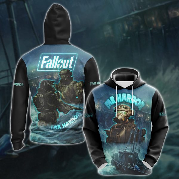 Fallout 4: Far Harbour Video Game 3D All Over Printed T-shirt Tank Top Zip Hoodie Pullover Hoodie Hawaiian Shirt Beach Shorts Jogger Hoodie S