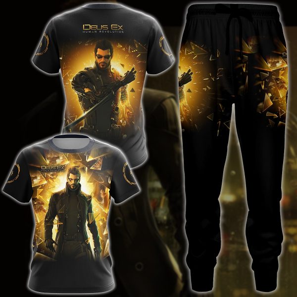 Deus Ex: Human Revolution Video Game 3D All Over Printed T-shirt Tank Top Zip Hoodie Pullover Hoodie Hawaiian Shirt Beach Shorts Jogger
