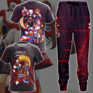 Mega Man X: Zero & Iris Video Game 3D All Over Printed T-shirt Tank Top Zip Hoodie Pullover Hoodie Hawaiian Shirt Beach Shorts Jogger   