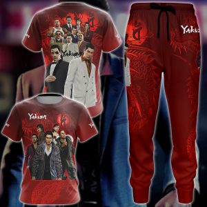 Yakuza Video Game 3D All Over Printed T-shirt Tank Top Zip Hoodie Pullover Hoodie Hawaiian Shirt Beach Shorts Jogger   