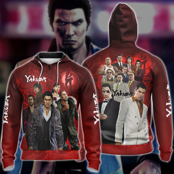 Yakuza Video Game 3D All Over Printed T-shirt Tank Top Zip Hoodie Pullover Hoodie Hawaiian Shirt Beach Shorts Jogger Zip Hoodie S