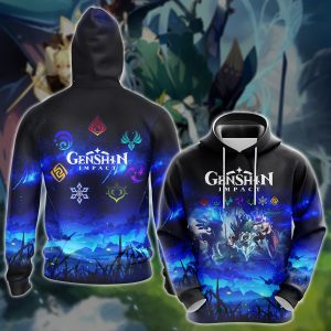 Genshin Impact Video Game 3D All Over Printed T-shirt Tank Top Zip Hoodie Pullover Hoodie Hawaiian Shirt Beach Shorts Jogger Hoodie S 