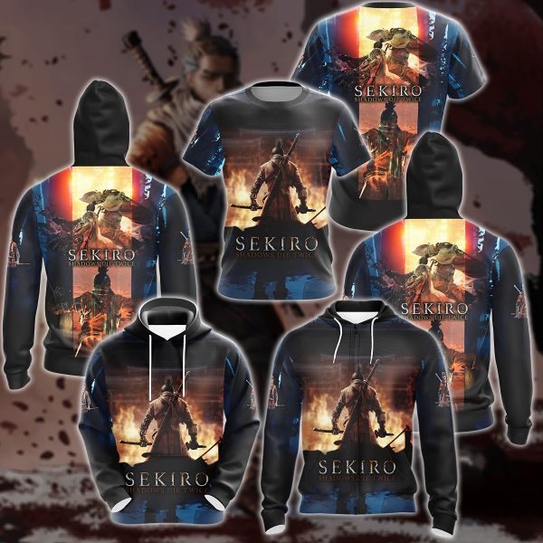 Sekiro: Shadows Die Twice Video Game 3D All Over Printed T-shirt Tank Top Zip Hoodie Pullover Hoodie Hawaiian Shirt Beach Shorts Jogger