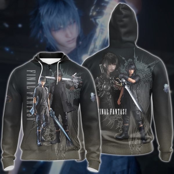 Final Fantasy XV Video Game 3D All Over Printed T-shirt Tank Top Zip Hoodie Pullover Hoodie Hawaiian Shirt Beach Shorts Jogger Zip Hoodie S