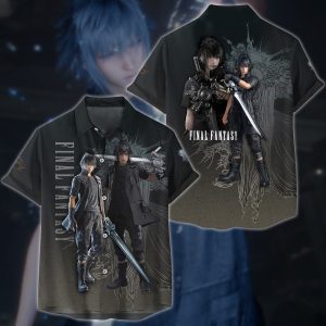 Final Fantasy XV Video Game 3D All Over Printed T-shirt Tank Top Zip Hoodie Pullover Hoodie Hawaiian Shirt Beach Shorts Jogger Hawaiian Shirt S 