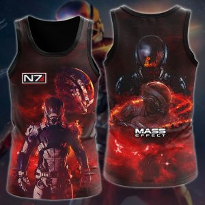 Mass Effect Video Game 3D All Over Printed T-shirt Tank Top Zip Hoodie Pullover Hoodie Hawaiian Shirt Beach Shorts Jogger Tank Top S 
