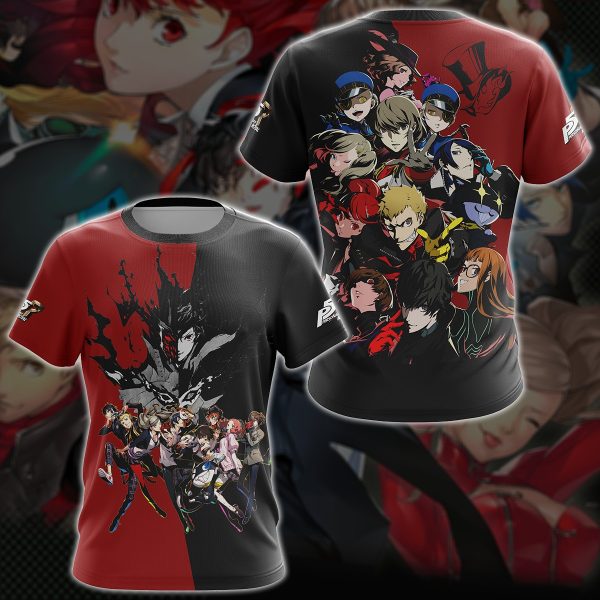 Persona 5 Royal Video Game 3D All Over Printed T-shirt Tank Top Zip Hoodie Pullover Hoodie Hawaiian Shirt Beach Shorts Jogger T-shirt S