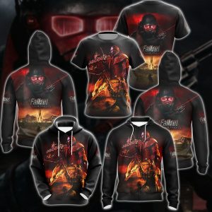 Fallout New Vegas Video Game 3D All Over Printed T-shirt Tank Top Zip Hoodie Pullover Hoodie Hawaiian Shirt Beach Shorts Jogger   