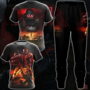 Fallout New Vegas Video Game 3D All Over Printed T-shirt Tank Top Zip Hoodie Pullover Hoodie Hawaiian Shirt Beach Shorts Jogger   