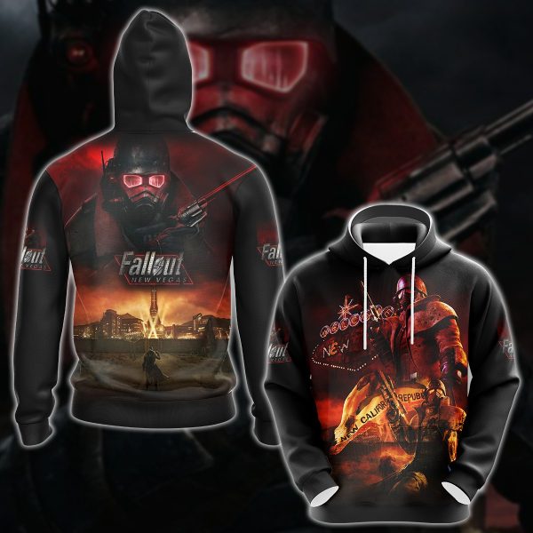 Fallout New Vegas Video Game 3D All Over Printed T-shirt Tank Top Zip Hoodie Pullover Hoodie Hawaiian Shirt Beach Shorts Jogger Hoodie S