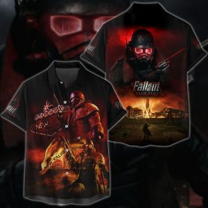 Fallout New Vegas Video Game 3D All Over Printed T-shirt Tank Top Zip Hoodie Pullover Hoodie Hawaiian Shirt Beach Shorts Jogger Hawaiian Shirt S 