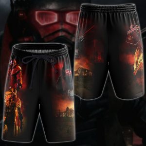 Fallout New Vegas Video Game 3D All Over Printed T-shirt Tank Top Zip Hoodie Pullover Hoodie Hawaiian Shirt Beach Shorts Jogger Beach Shorts S 