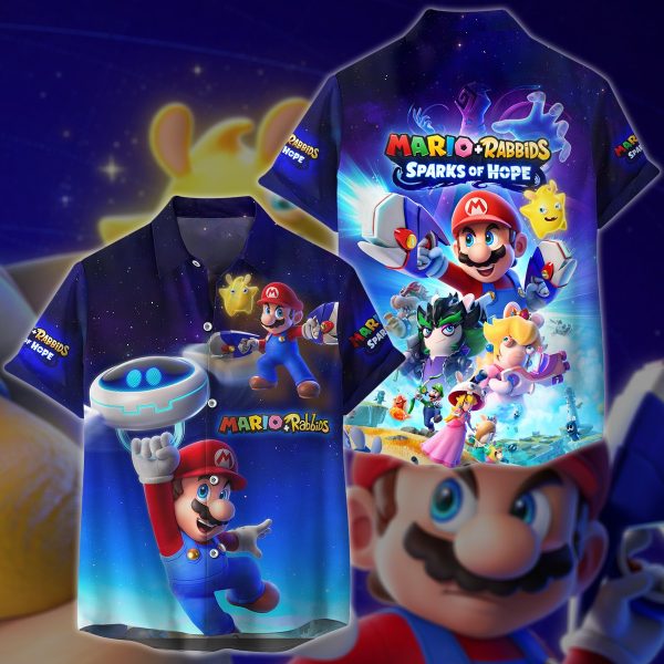 Mario + Rabbids Sparks of Hope Video Game 3D All Over Printed T-shirt Tank Top Zip Hoodie Pullover Hoodie Hawaiian Shirt Beach Shorts Jogger Hawaiian Shirt S