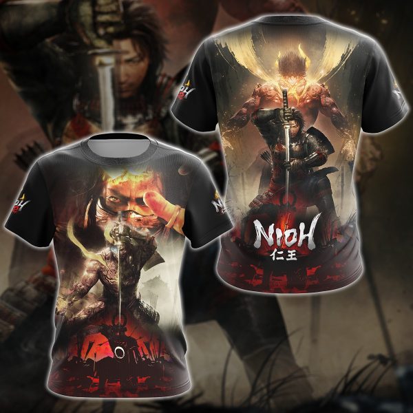 Nioh 2 Video Game 3D All Over Printed T-shirt Tank Top Zip Hoodie Pullover Hoodie Hawaiian Shirt Beach Shorts Jogger T-shirt S