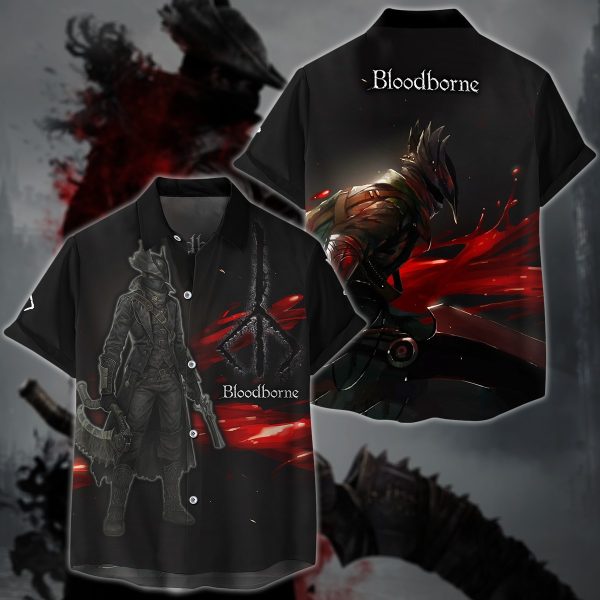 Bloodborne Video Game 3D All Over Printed T-shirt Tank Top Zip Hoodie Pullover Hoodie Hawaiian Shirt Beach Shorts Jogger Hawaiian Shirt S