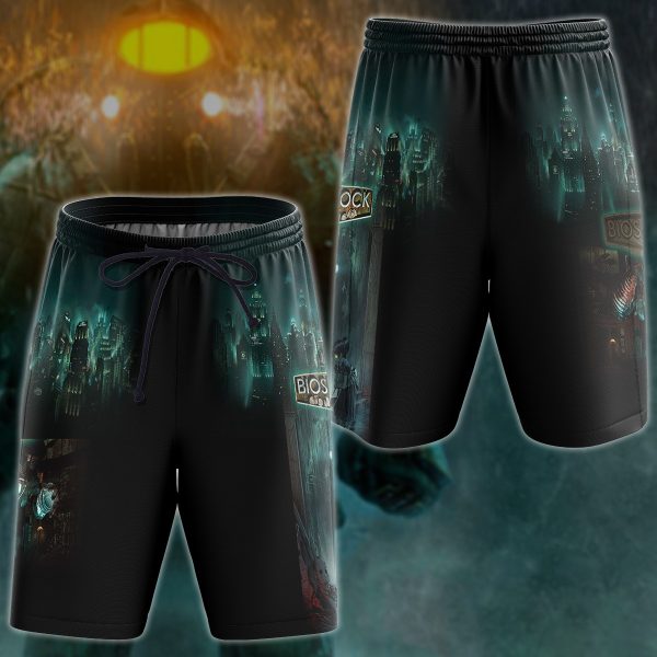 Bioshock Video Game 3D All Over Print T-shirt Tank Top Zip Hoodie Pullover Hoodie Hawaiian Shirt Beach Shorts Jogger Beach Shorts S