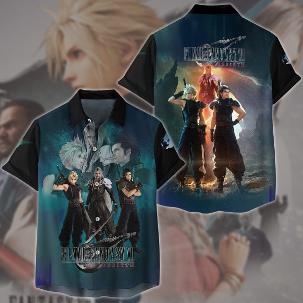 Final Fantasy 7 Rebirth Video Game All Over Printed T-shirt Tank Top Zip Hoodie Pullover Hoodie Hawaiian Shirt Beach Shorts Joggers Hawaiian Shirt S