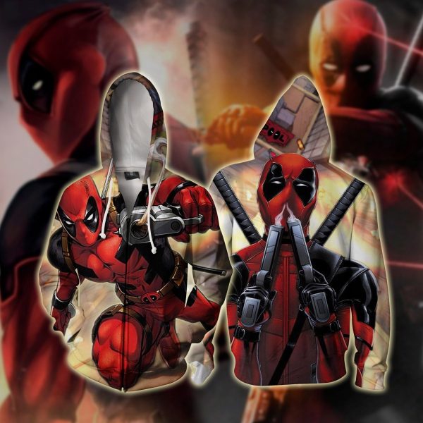 Deadpool 3D Zip Up Hoodie