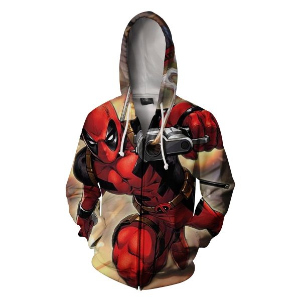 Deadpool 3D Zip Up Hoodie