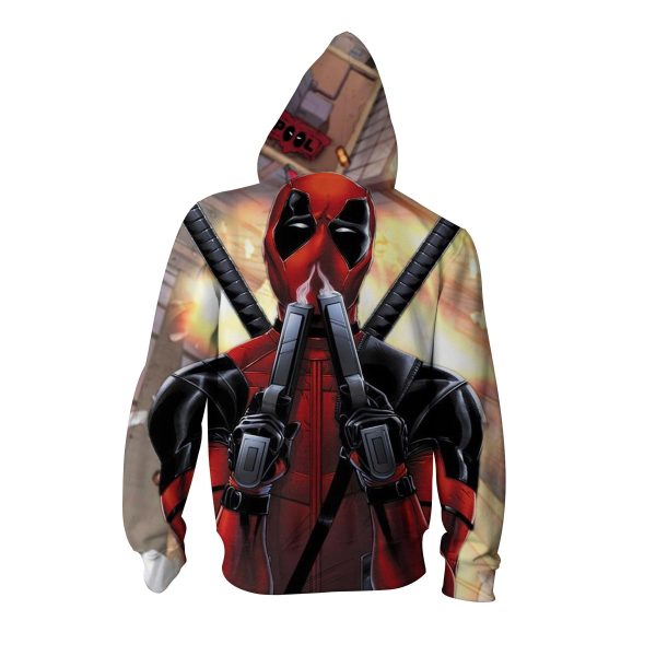 Deadpool 3D Zip Up Hoodie