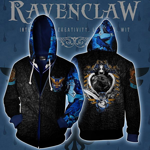 The Ravenclaw Eagle Harry Potter Zip Up Hoodie