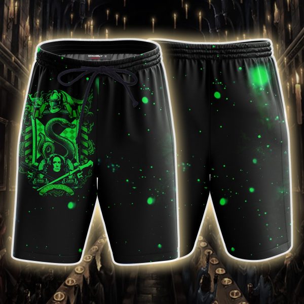 Slytherin Hogwarts Houses Harry Potter Beach Short