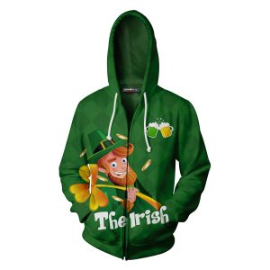 On The 8th Day God Created The Irish St.Patrick's Day Zip Up Hoodie