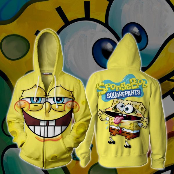 SpongeBob SquarePants 3D Zip Up Hoodie