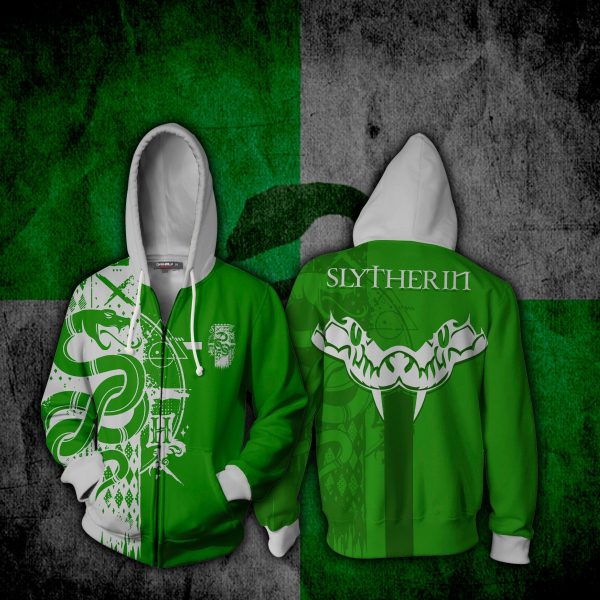 Quidditch Slytherin Harry Potter Zip Up Hoodie