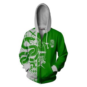 Quidditch Slytherin Harry Potter Zip Up Hoodie