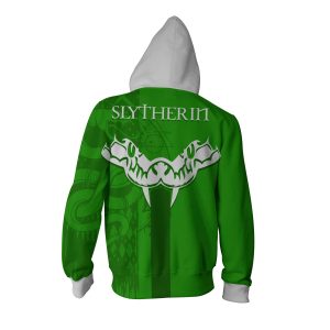 Quidditch Slytherin Harry Potter Zip Up Hoodie