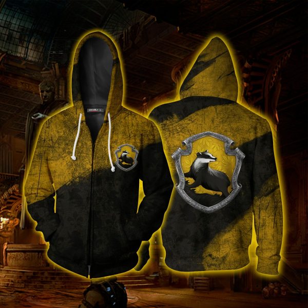 Harry Potter Hufflepuff House Zip Up Hoodie