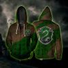 Harry Potter Slytherin House Zip Up Hoodie