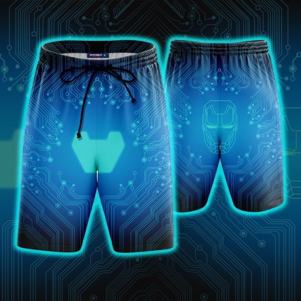 Iron Man Mask Beach Short