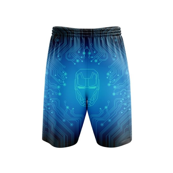 Iron Man Mask Beach Short