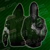 The Slytherin Snake Hogwarts Harry Potter Zip Up Hoodie