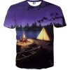 Campfire Outdoor Camping Unisex 3D T-shirt