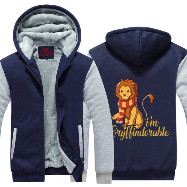 I'm Gryffindorable Harry Potter House Winter Zip Hoodies