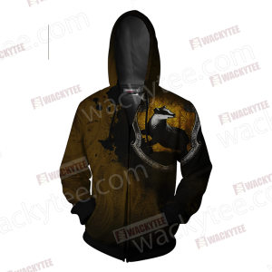 The Hufflepuff Badger Hogwarts Harry Potter Zip Up Hoodie