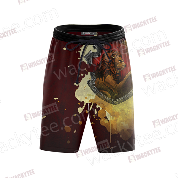 The Gryffindor Lion Hogwarts Harry Potter Beach Shorts