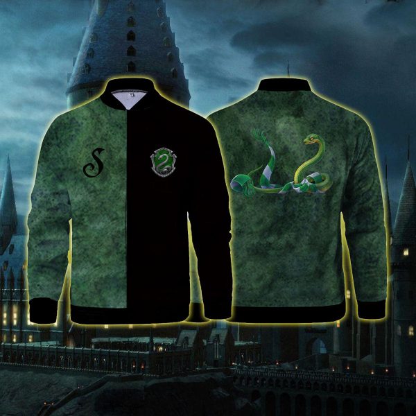 The Slytherin Snake Hogwarts Harry Potter Baseball Jacket