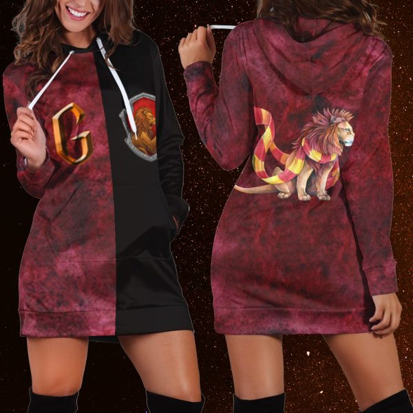 The Gryffindor Lion Hogwarts Harry Potter 3D Hoodie Dress